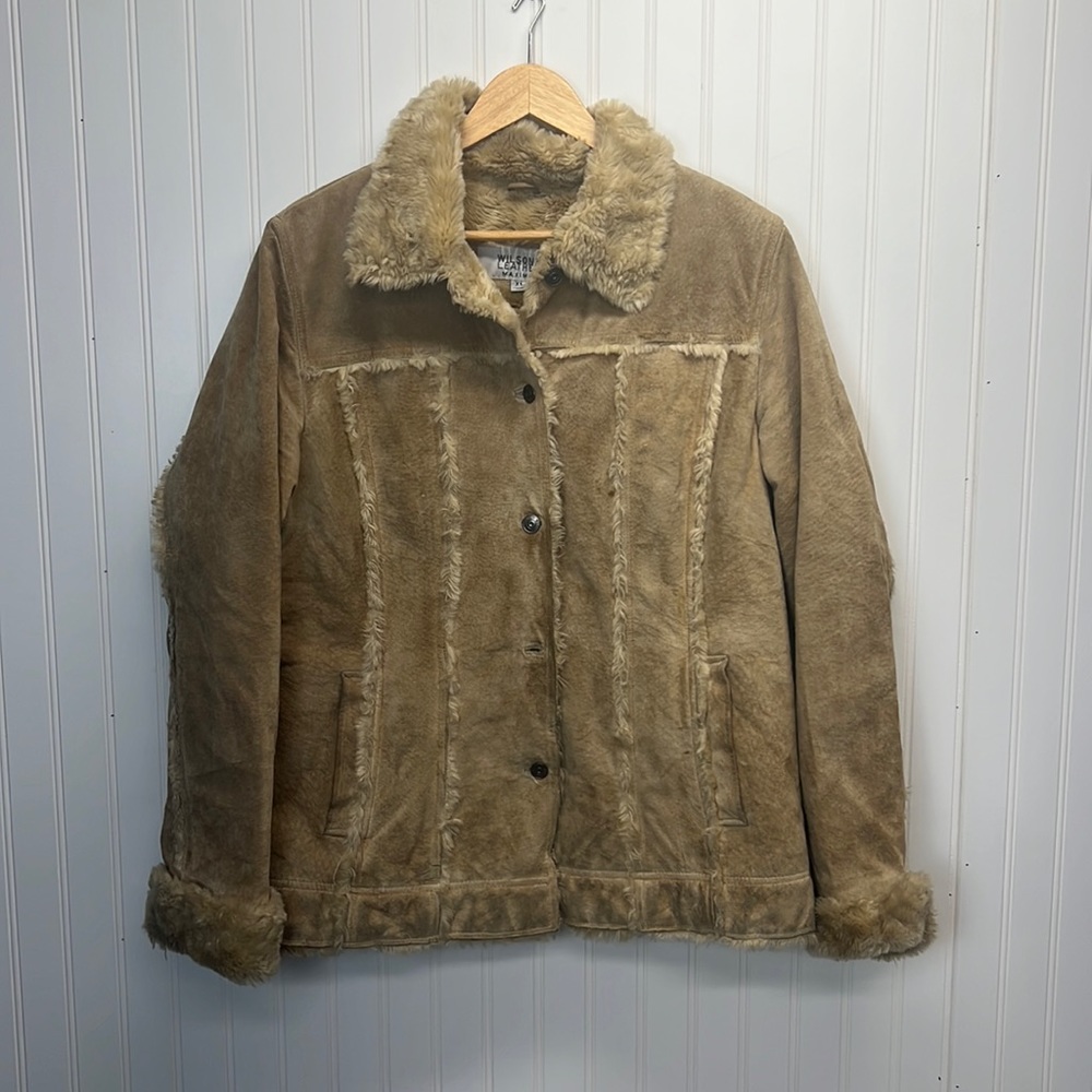 Vintage Wilson’s Leather Faux Fur Jacket Sz‎ XL